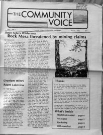 Community Voice Vol 1, Issue 2, Page 1