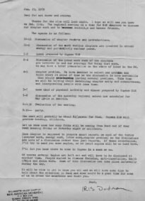 Letter about a NAM conference in 1978.