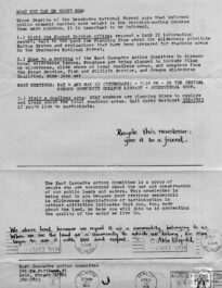 Page 2 of the East Cascades Action Committee newsletter of April, 1978.